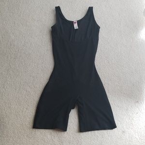 Spanx open bust mid thigh bodysuit